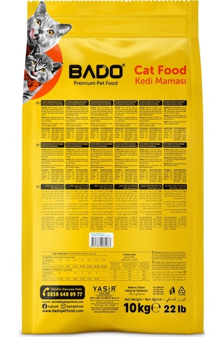 Bado Yetişkin Kedi Maması Somonlu 10 Kg