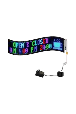 Powermaster Pm-23829 23,2x102cm Kayan Yazı Led Tabela Araç Oto Arka Cam İçin Led Yazılı Tabela