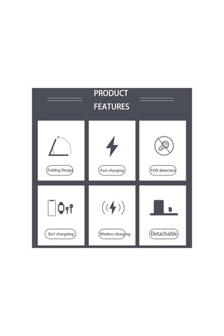 Wezone Siyah 15w Üçlü Kollu Kablosuz Şarj Cihazı: Telefon, Saat Ve Kulaklık İçin Çok Fonksiyonlu Dikey Stant