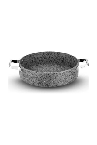Brioni Stone-h Çizilmez Yanmaz Yapışmaz İndüksiyonlu 22 Cm Basık Tencere Gri