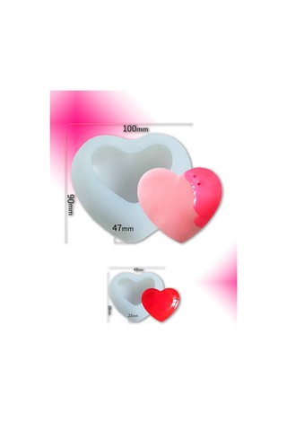 Shıne Luna Kalp Şeklinde Puding Ve Jöle Yapımı İçin Silikon Kalıp. 318440255 Beyaz