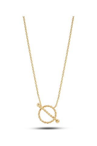 Debora Jewelry 14 Ayar Altın Burgu Detaylı Kolye