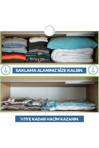 Vakumlu Hurç - 3 Adet - 55 Cm X 90 Cm Şeffaf