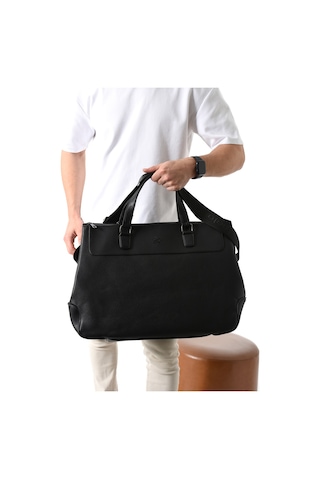 Westpolo Vegan Deri Unisex Seyahat Çantası - Siyah Siyah