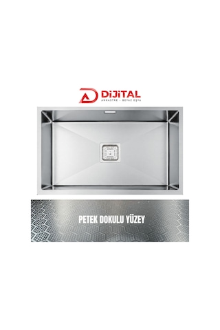 Gl General Neo 70 40x70 Inox Petek Dokulu Çelik Mutfak Eviyesi 304 Paslanmaz Çelik 1mm