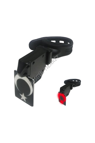 Hsgl Bisiklet Stop Lambası Ay Yıldızlı Usb Şarjlı Arka Işık Led Mavi - Beyaz - Kırmızı