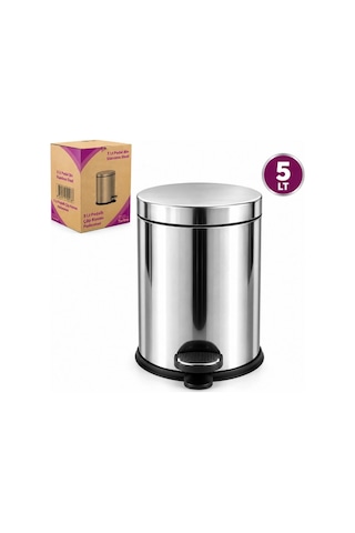 5 L Metal Pedallı Çöp Kovası Renkli