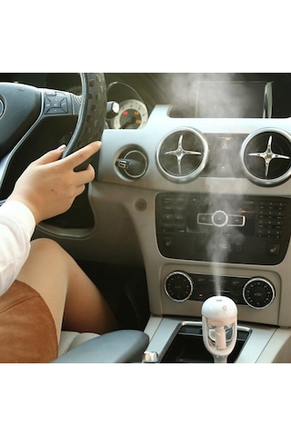 Suofeng Araç Usb Nemlendirici: Hava Temizleyici, Ozon Salgılayıcı, Kokusuz Ortam, 2 Saat Otomatik Kapatma, Mavi