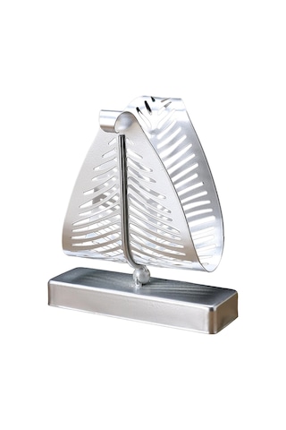 Homyl Peçetelik Tezgah Üstü Mendil Rafı Dikey Metal Kağıt Gümüş