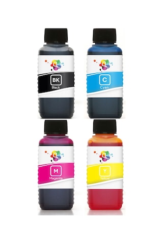 QC Epson EcoTank L3260 Uyumlu Yazıcı Mürekkep Seti 100ml 4 Renk