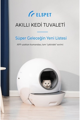 Els Pet Smart Pro Akıllı Otomatik Kedi Tuvaleti App Kontrol Uv Temizleme