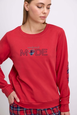 Man11579-1011 Anil Ev Giyim Anıl Kadın Uzun Kol Sweatshirt Pijama Takımı 11579 Bordo