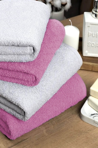4 Lü Banyo Havlusu Takımı Soft Büyük Havlulu Pamuklu Havlu Seti 90x150 Cm Beyaz 001