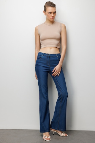 Ekol Kadın Beş Cep İspanyol Paça Pantolon 4084 Indigo Indigo