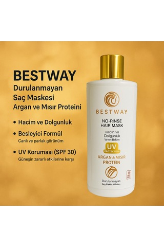 Bestway Argan Mısır Durulanmayan Saç Maskesi