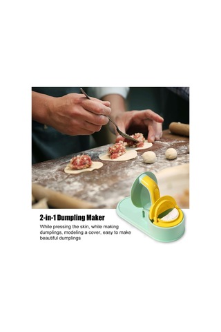 Honmex 3'lü 1 Hamur Ve Manti Oluşturucu, Ev Ve Restoran Mutfak Aleti, Pp Malzeme, Zaman Tasarruflu, Kolay Kullanım, Yeşil Açık Yeşil