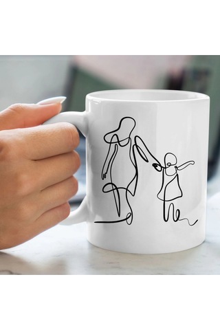 Anneler Gününe Özel Bardak - Anne Bardağı - Anneye Bardak Beyaz