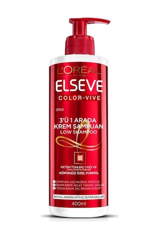 Elseve Color Vive 3'ü 1 Arada Low Krem Şampuan 400 ML