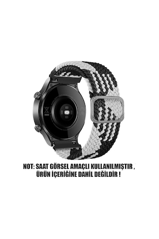 Microsonic Huawei Watch Gt2 46Mm Kordon Loop Band Siyah Beyaz