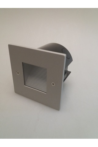 Asimetrik 1W Led Duvar Gömme Armatür Gri