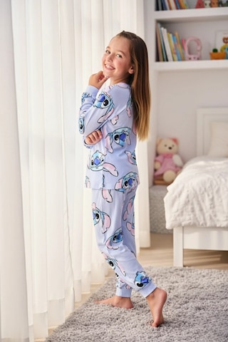 İsobel Kids Pamuk Mavi Çizgi Filmli Kız Çocuk Pijama Takımı