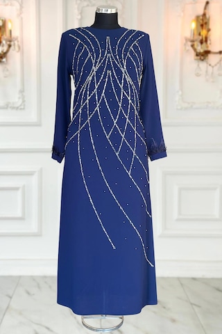 Amine Hüma Asude Tesettür Abiye Lacivert Lacivert