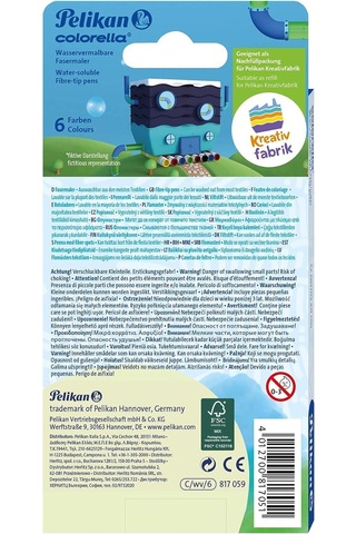 Pelikan Keçeli Kalem Colorella Suda Çözünür 6 Lı