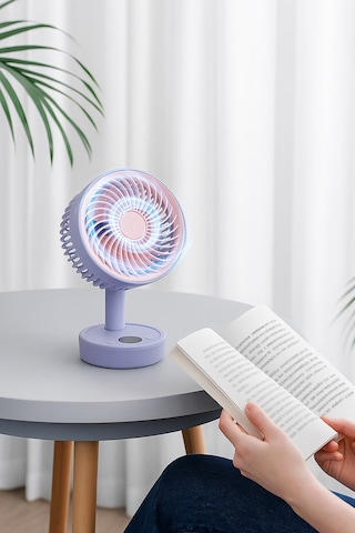 Fressi Jaf17 Taşınabilir Masaüstü Mor Usb Fan