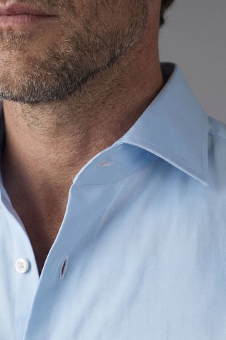 Bisse Klasik Yaka Modern Fit Açık Mavi Uzun Kol Cepsiz Erkek Gömlek Gmkls250067 33