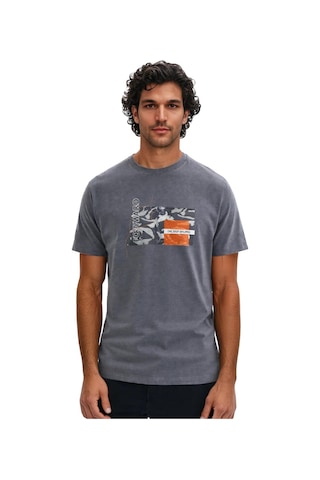 Arma Ar-ma Erkek Bisiklet Yaka Tişört Resim Baskili Örme Kumaş Regular Fit %100 Pamuk 30/2 Süprem Y31344448702 Gri-g3