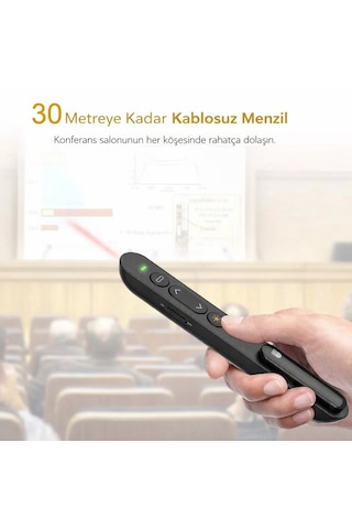Kablosuz Sunum Kumandası Presenter 2.4ghz Usb Powerpoint, Pdf, Slayt Clicker