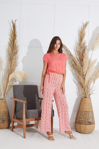 Sevim Kadın Kısa Kol Nar Çiçeği Pijama Takım C9t1n5o51 001