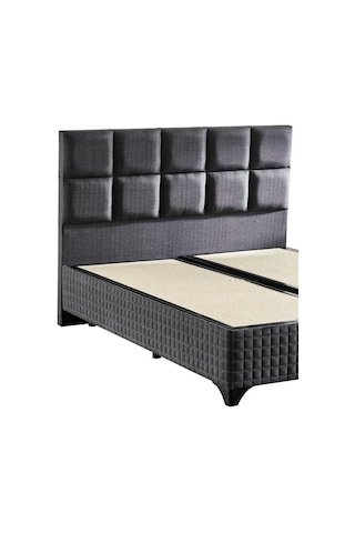 Star Başlık 200 Cm Çift Kişilik Antrasit Keten Kumaşlı Modern Lüks Yatak Başlığı / Baza Başlığı