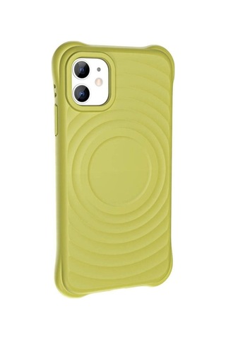 Apple Uyumlu iPhone 11 M-safe Şarj Özellikli Airbagli Mat Görünümlü Zore Hepi Kapak Yeşil