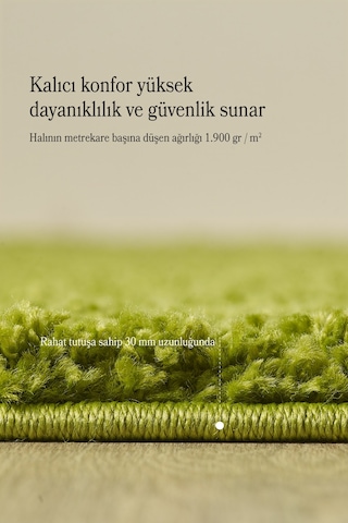 Modern Desensiz Yeşil Halı Salon Halısı Oturma Odası Halısı Çocuk Halısı Yumuşak Halı Yuvarlak Yeşil
