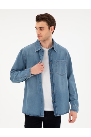 Pierre Cardin Erkek Mavi Gömlek Jean 50292072-vr036 Mavi