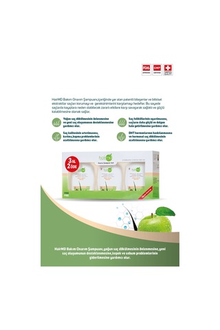Saç Bakım Ve Onarım Şampuanı 300 Ml 3'lü Set Tüm Saç Tipleri