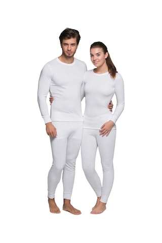 Yetişkin Termal İçlik - Thermoform - Heavy - Unisex - Beyaz Çok Renkli