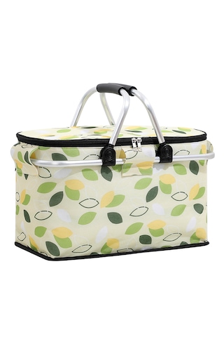 Büyük Kapasiteli Katlanabilir Yalıtımlı Piknik Çantası-yeşil Yeşil - Sarı