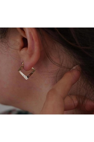 Çelikoğlu Kuyumculuk 8 Ayar Altın Üçgen Küpe 1,85 Gr Açık Sarı Altın