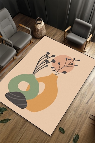Bohem Yıkanabilir Kaymaz Taban Leke Tutmaz Salon Halısı Mutfak Halısı Ve Yolluk Bhmcrpt0012