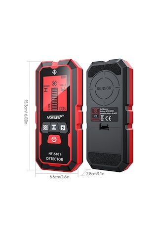 Noyafa Nf-5101 Duvar Dedektörü Metal Ahşap Ac Kablo Bulucu Lcd Ekranlı
