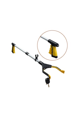 Symbee Pratik 360 Dönebilir Katlanabilir Uzatma Kolu - Sarı Renk, Hafif Ve Dayanıklı Abs Tpe Malzeme Siyah