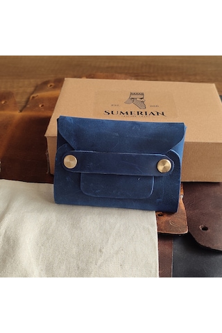 Sumerian Leather Craft Minimalist Deri Kartlık