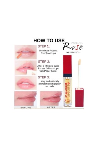 Rose Cosmetics Dudak Dolgunlaştırıcı Doğal Görünüm Dudak Parlatıcısı Şeffaf