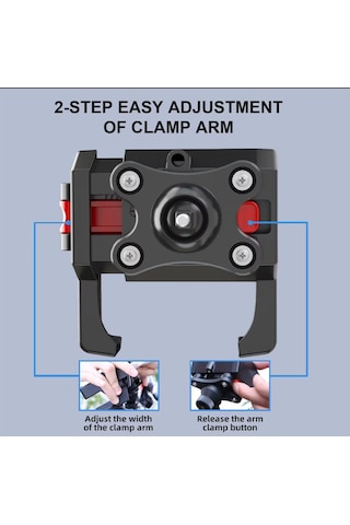 Motosiklet Ve Scooter İçin Gidon Uyumlu Telefon Tutucu Pb11 Plus