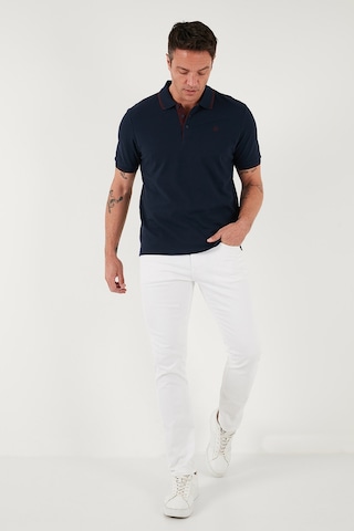 Buratti % 100 Pamuk Düğmeli Regular Fit Erkek Polo Yaka T Shirt 5902118 Lacivert-Bordo