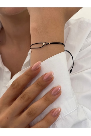 14 Ayar Altın Dorkikalı El İşi Zarif Altın Bileklik Altın