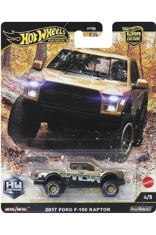 Hot Wheels Premium Car Culture Off Road 2017 Ford F-150 Raptor Jbk70 Renkli
