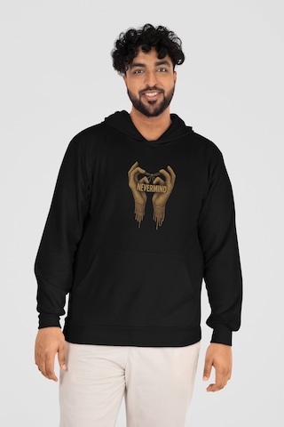 Oversize Unisex Sweatshirt - Kapüşonlu Özel Hoodie Siyah